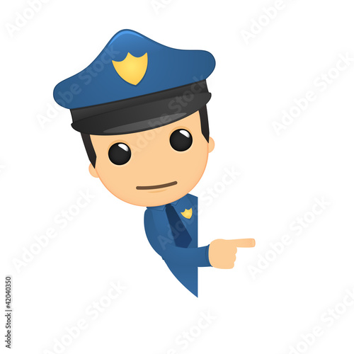 funny cartoon policeman