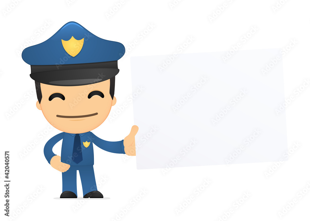 funny cartoon policeman