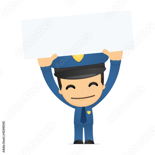 funny cartoon policeman