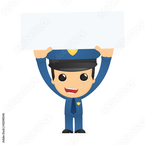 funny cartoon policeman