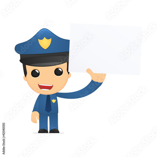 funny cartoon policeman