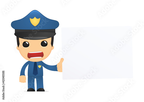 funny cartoon policeman