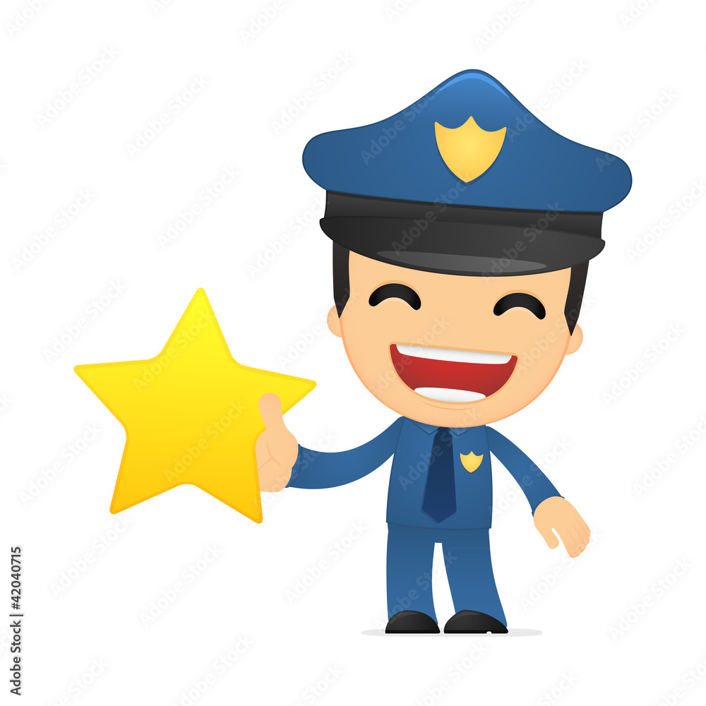 funny cartoon policeman