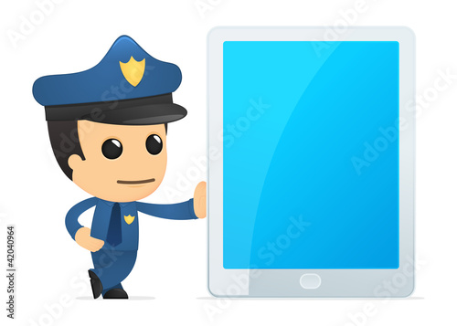 funny cartoon policeman