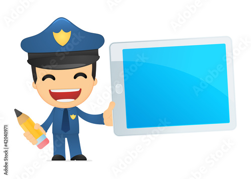 funny cartoon policeman