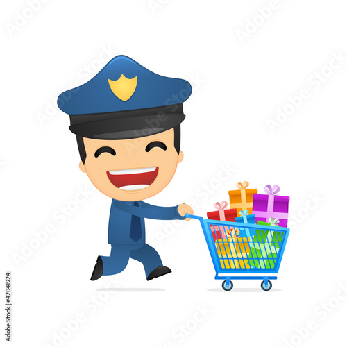 funny cartoon policeman