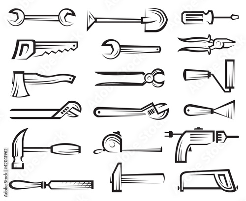 working tools icon set