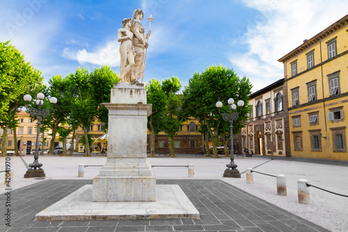 Piazza Napoleone in Lucca, Tuscany, Italy