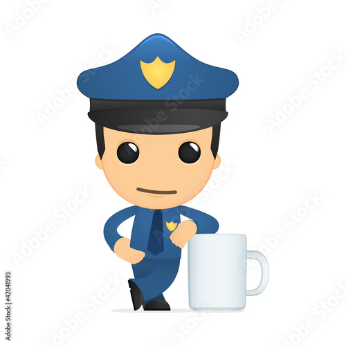 funny cartoon policeman