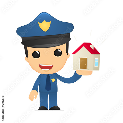 funny cartoon policeman