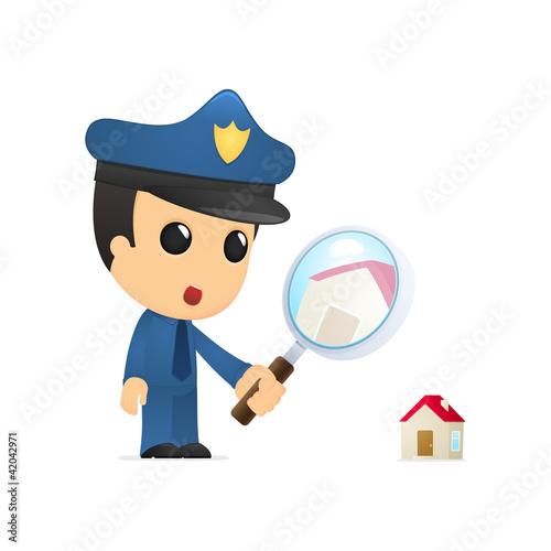 funny cartoon policeman