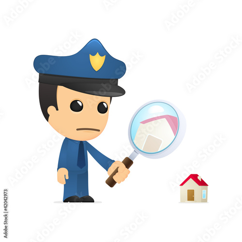 funny cartoon policeman