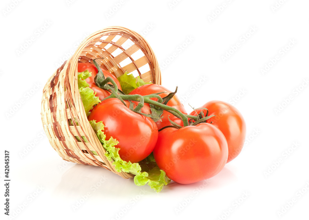 Fresh tomatoes isolated on white Fresh tomatoes isolated on white