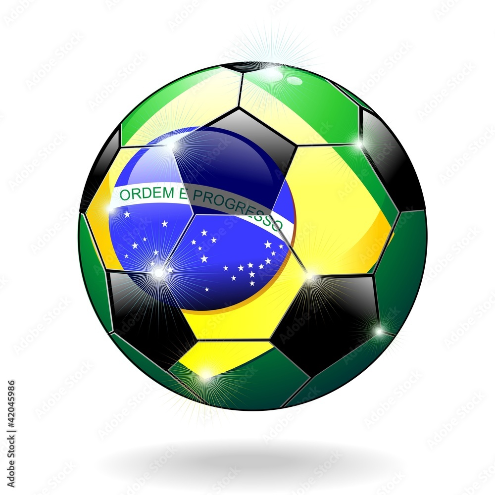 Pallone Calcio Brasile 2014-Brazil 2014 Soccer Ball-Vector Stock Vector |  Adobe Stock