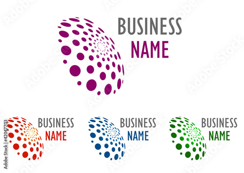 Business color logo bubbles desing