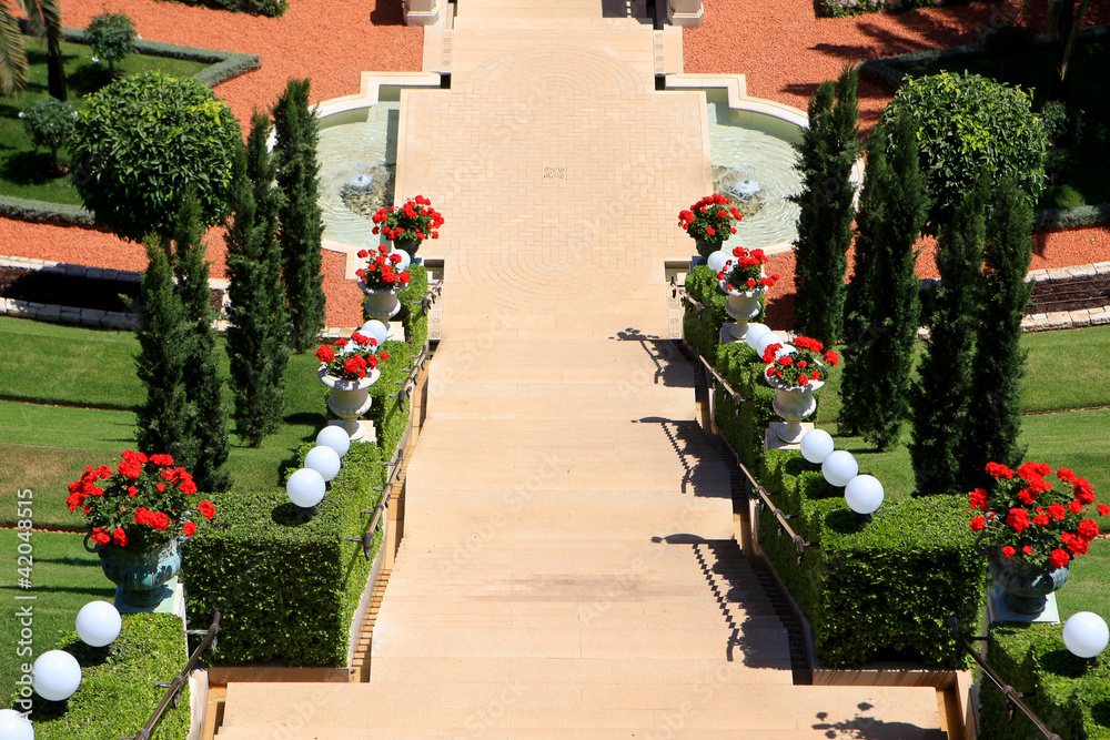 Naklejka premium Bahai gardens, Israel
