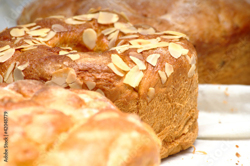 Traditional sweet bread in eastern Europe photo