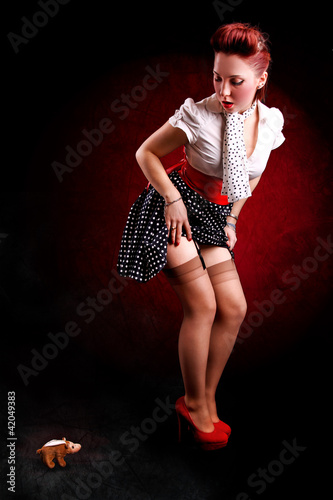 Pin-Up con pelouche photo