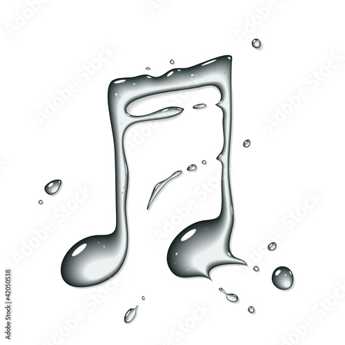Vector water note symbol - Water font