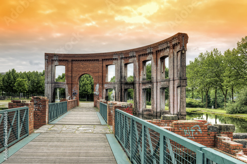 Industrial relic in Bürgerpark, Saarbrücken photo