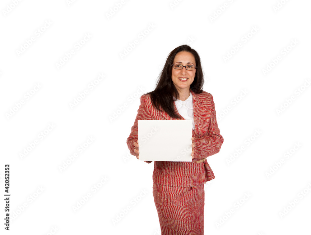 Adult Businesswoman isolated on white background Adult Businesswoman isolated on white background