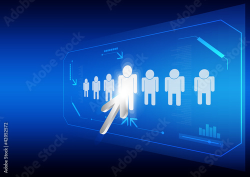 arrow click human icon