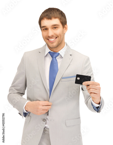 businessman with credit card