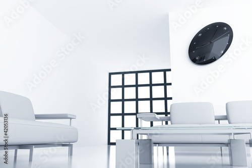 modern room with chair and ...