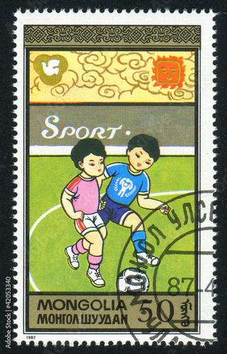 children Playing soccer