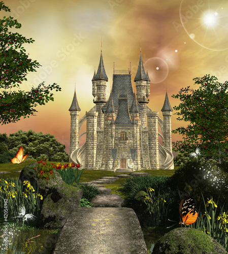 Castle in an enchanted garden