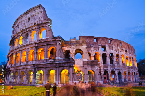 Colosseum at night  Rome  Italy