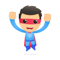 Stickers Superhelden Grappige cartoon superheld figuur  © artenot