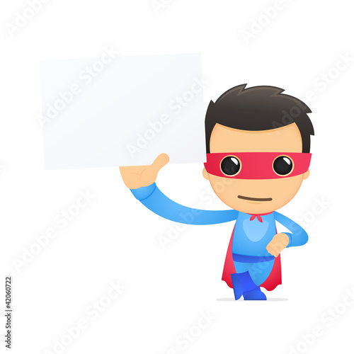 funny cartoon superhero