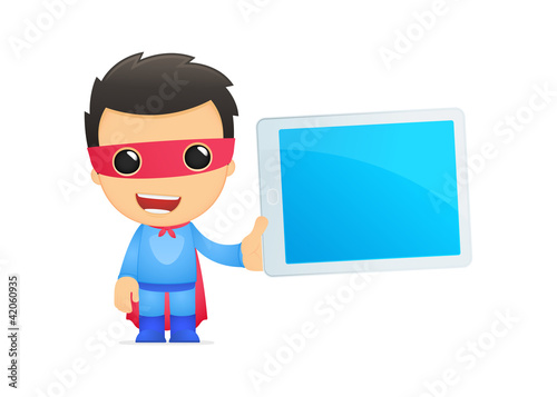 funny cartoon superhero
