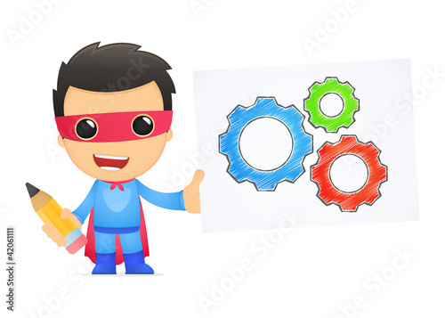 funny cartoon superhero