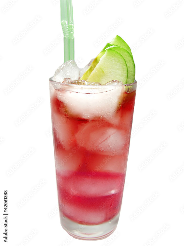 alcohol red cocktail drink with green apple alcohol red cocktail drink with green apple