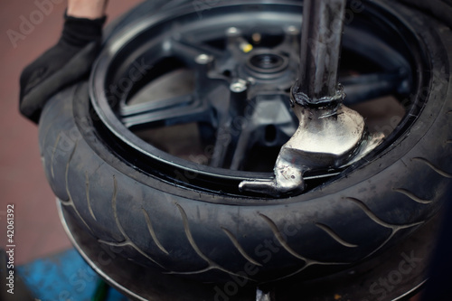 Motorcycle tire repair