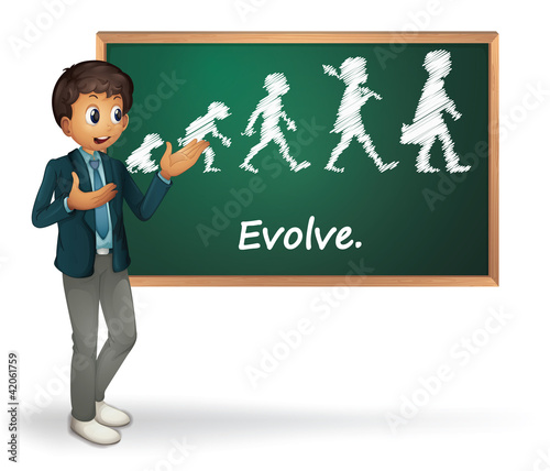Blackboard man