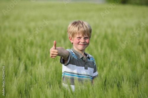 Bild auf Leinwand Kind im Feld