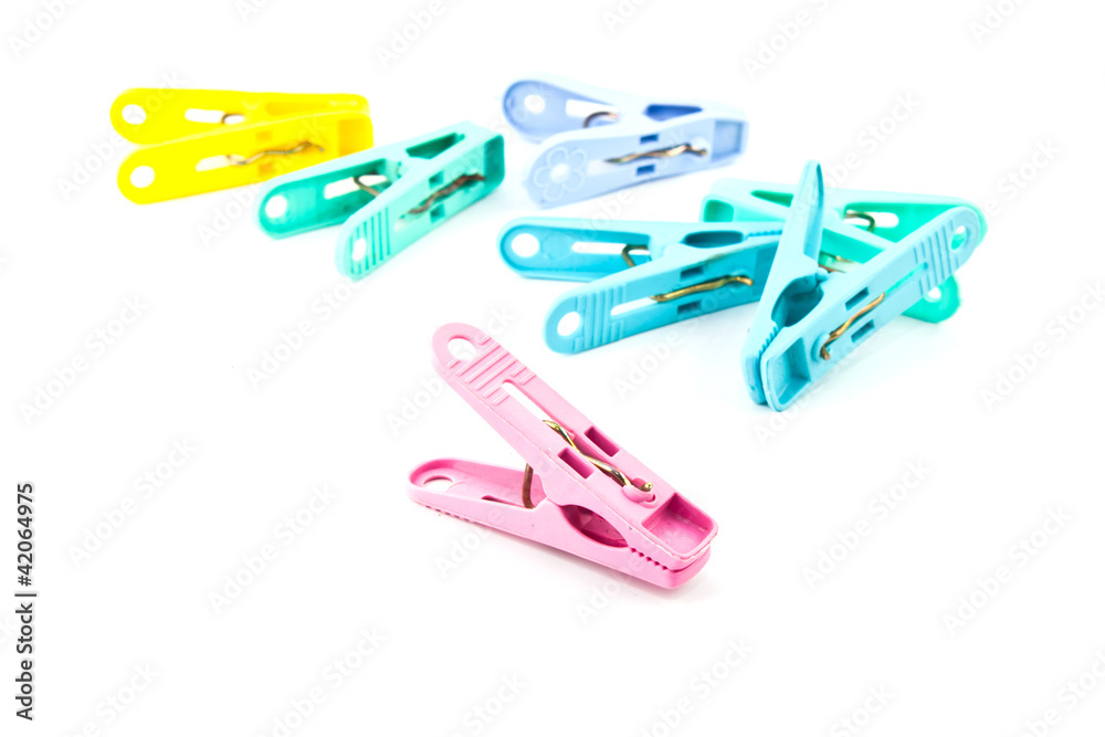 Colour clothes-peg isolated Colour clothes-peg isolated