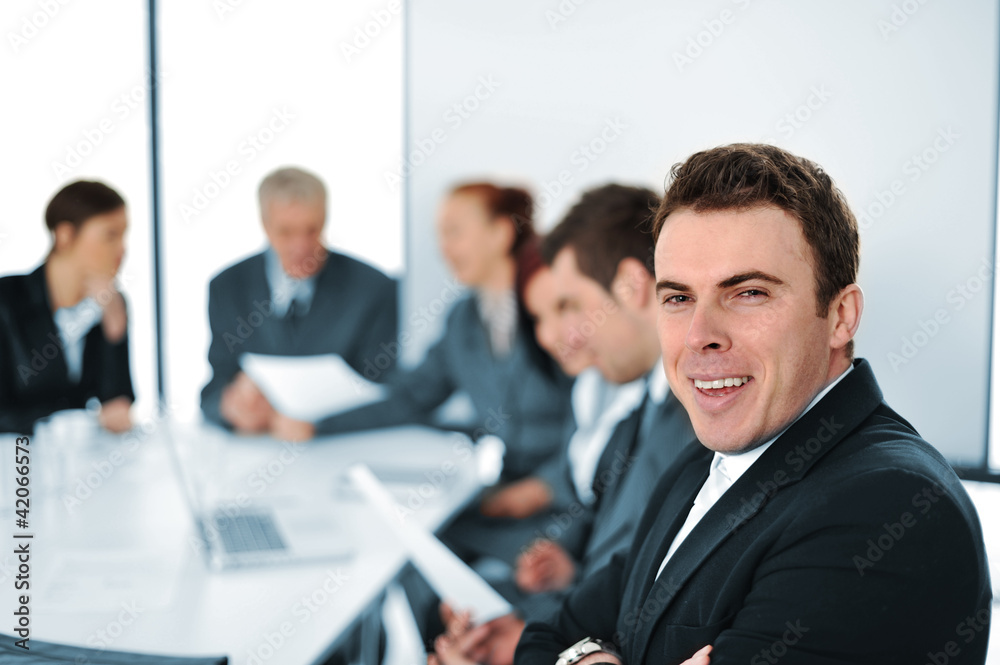 Team of young professionals working on new project Team of young professionals working on new project