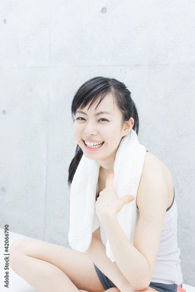 スポーツウェアの女性 スポーツウェアの女性