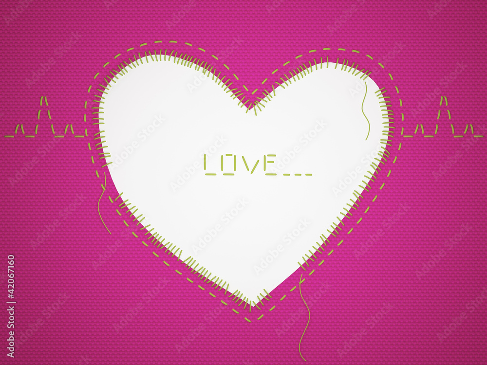 Pink framework with heart.