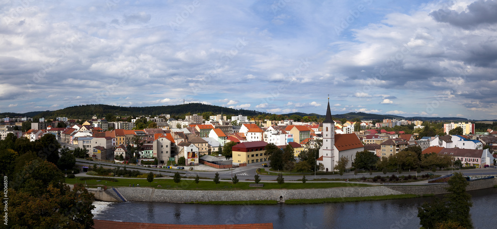 The town of Strakonice in the Czech Republic