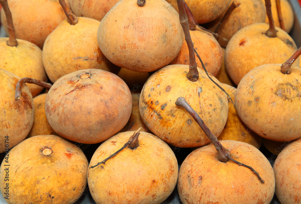 Sandoricum koetjape or Santol fruit in Thailand market Sandoricum koetjape or Santol fruit in Thailand market