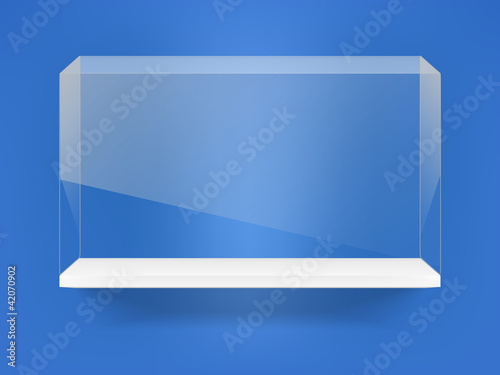 Shelf on wall with showcase
