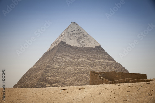 Unusual View Of The Pyramids Of Cairo Egypy