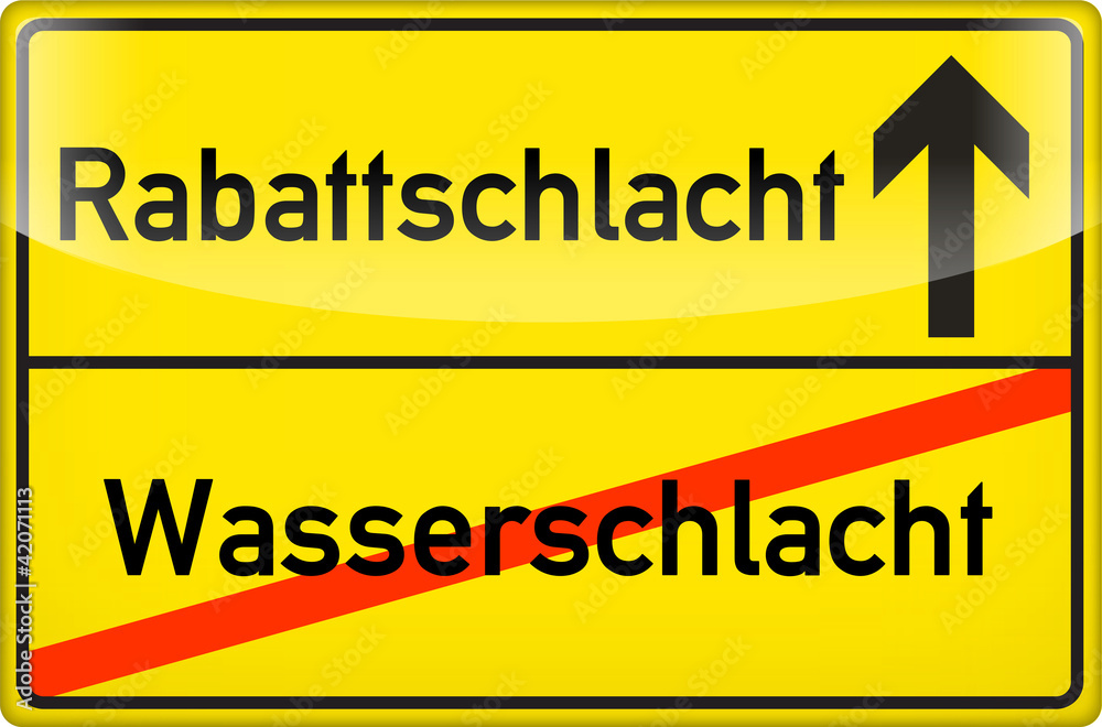 Fototapeta premium Rabattschlacht statt Wasserschlacht 