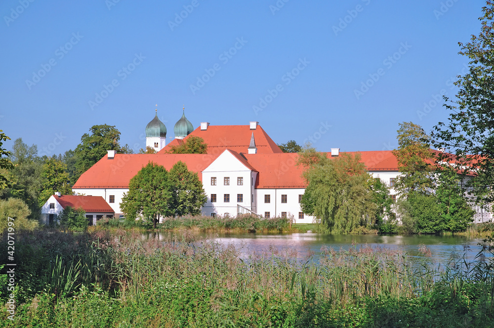 das berühmte Kloster Seeon in Oberbayern im Chiemgau