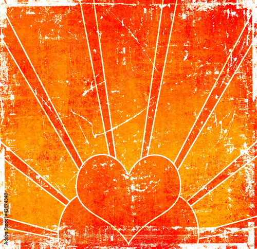 Orange heart background